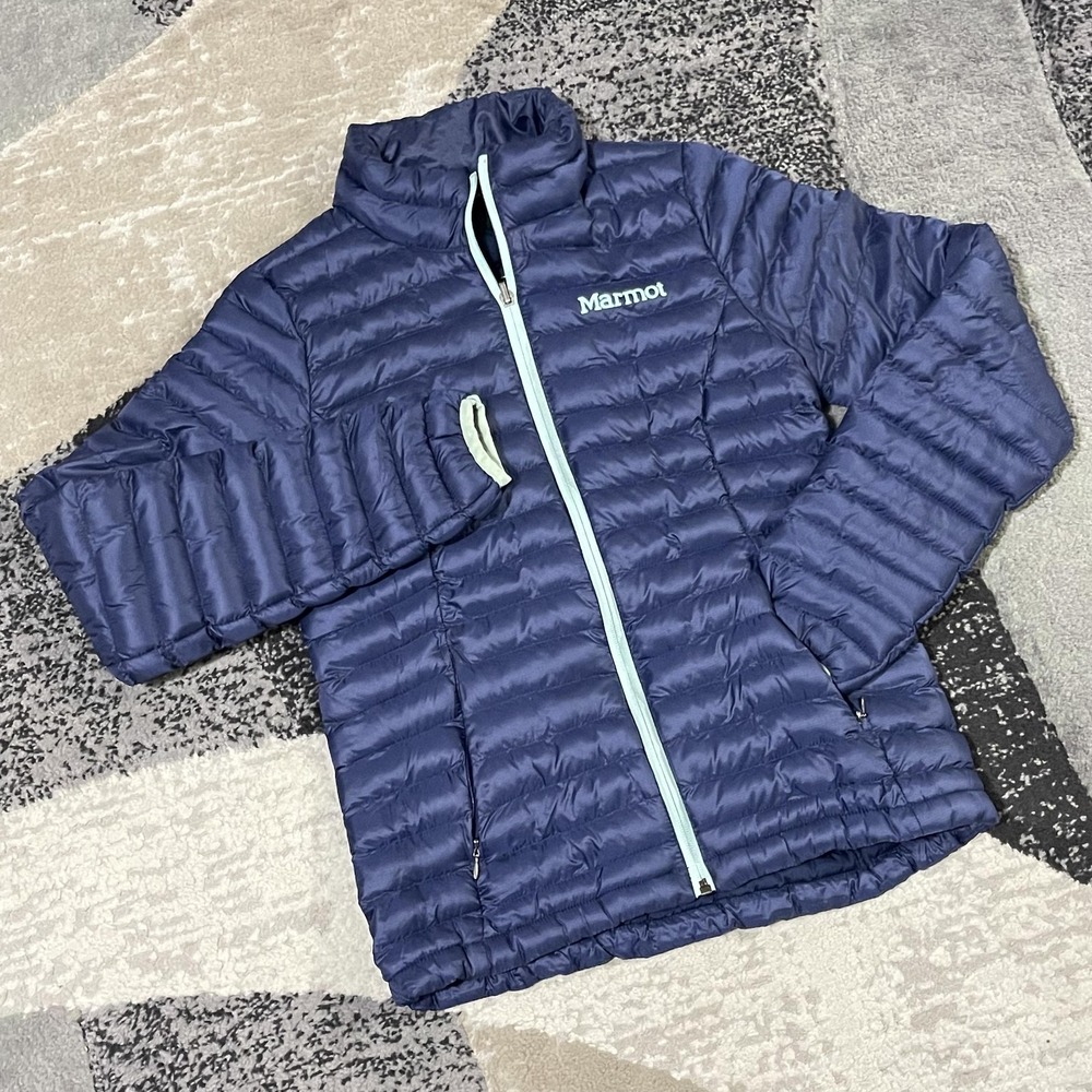 Marmot Solus Featherless‎ Jacket Women XS Blue 3M Thinsulate Packable Zip Puffer